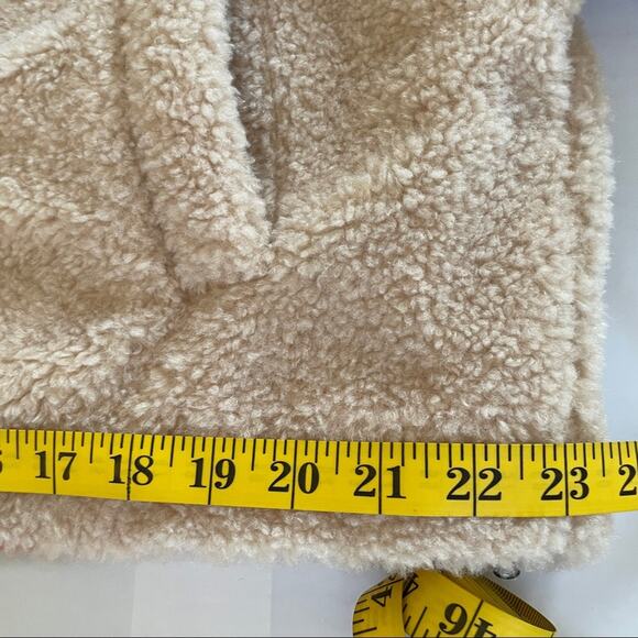 BP Nordstrom Sherpa Jacket Beige with Orange Accents Size Small - Picture 15 of 16